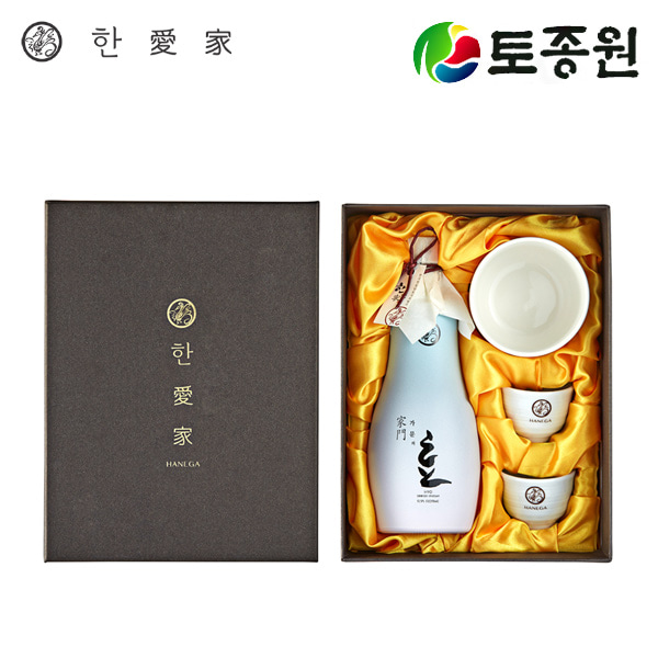 가문의 효(孝) 선물세트 370ml+큰도자기잔1개+도자기잔2개 최고급천연발효식초